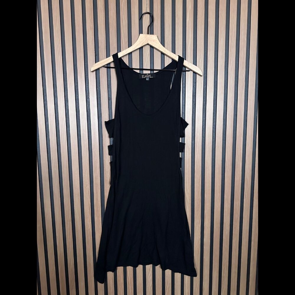 Kain Label Tank Dress OS Womens Black Cut Out Ragdoll Micromodal Stretch